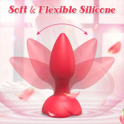 Remote Control Rose Vibrator Butt Plug With 10 Vibrating Modes The Rose Toys