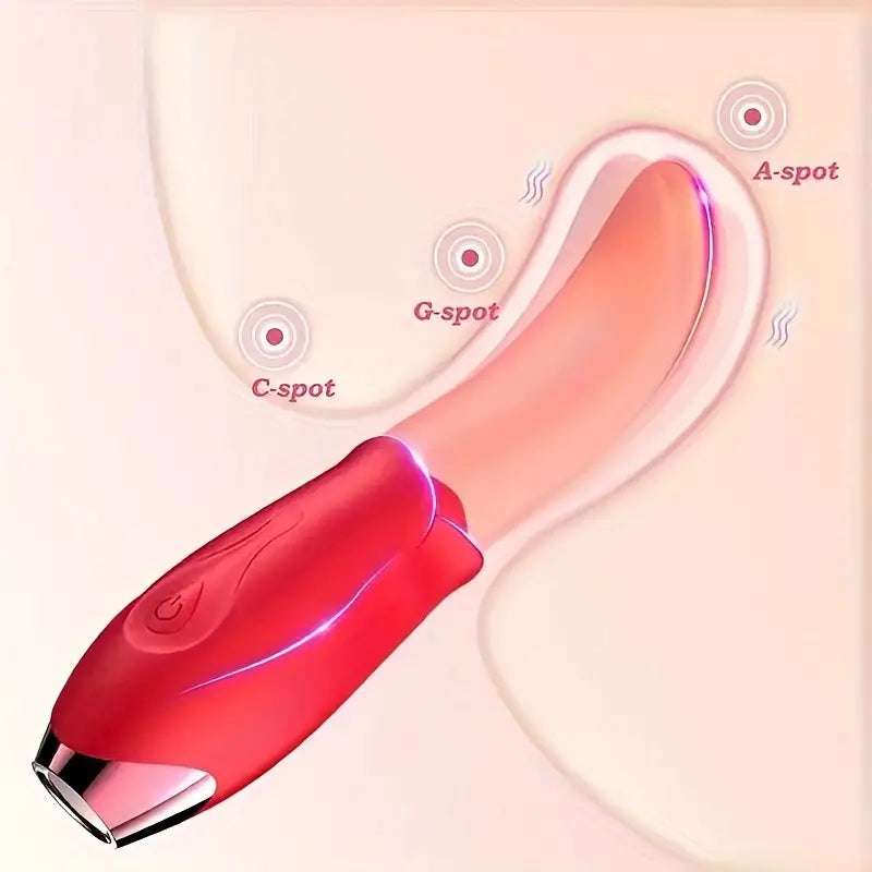 Tongue Stimulator For Women Clitoral G Spot Tongue Licking Vibrator The Rose Toys