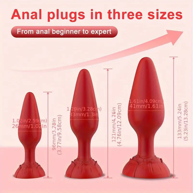 Silicone Rose Anal Plug Sex Toy For Men Women Anal Pleasure The Rose Toys Silicone Rose Anal Plug Sex Toy For Men Women Anal Pleasure The Rose Toys