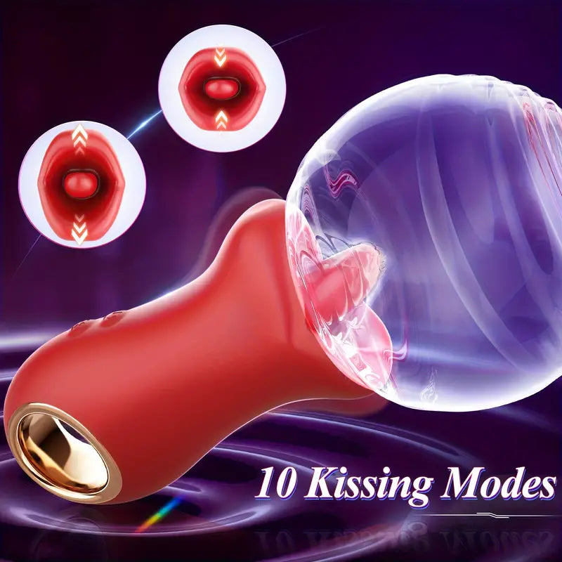 Tongue Licking Vibrator Rose Massager Sex Toy Nipple Clitoral Vibrator The Rose Toys