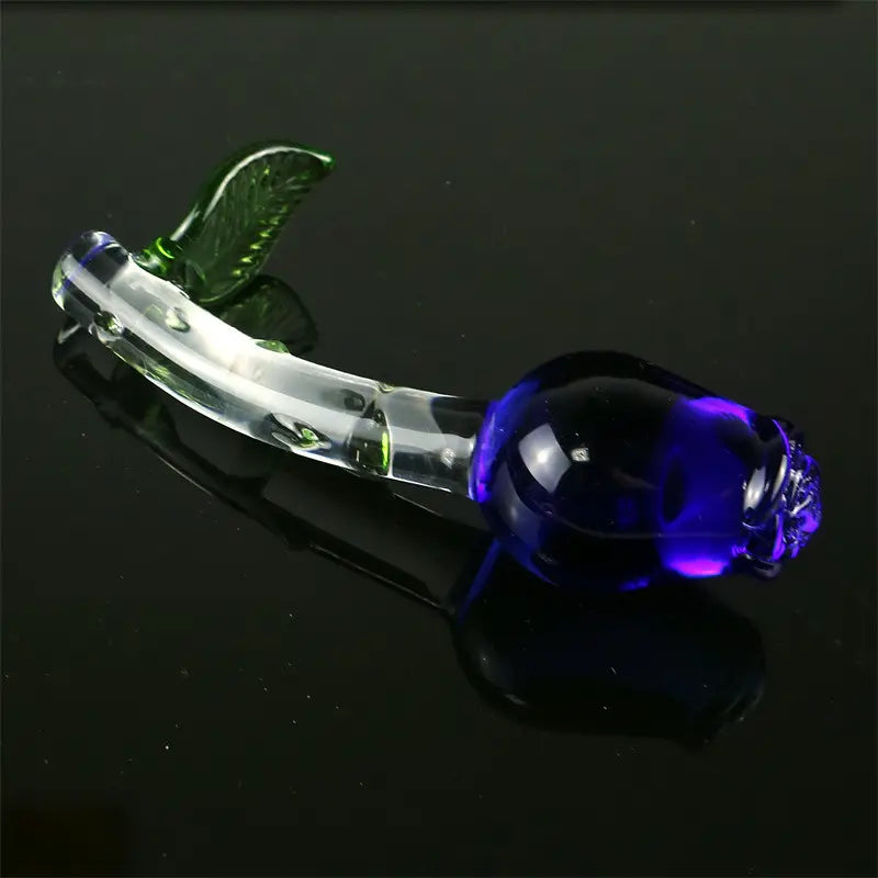 Handheld Glass Clear Rosebud Anal Plug Rose Adult Sex Toy For Pleasure The Rose Toys