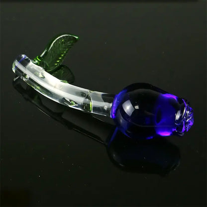 Handheld Glass Clear Rosebud Anal Plug Rose Adult Sex Toy For Pleasure The Rose Toys