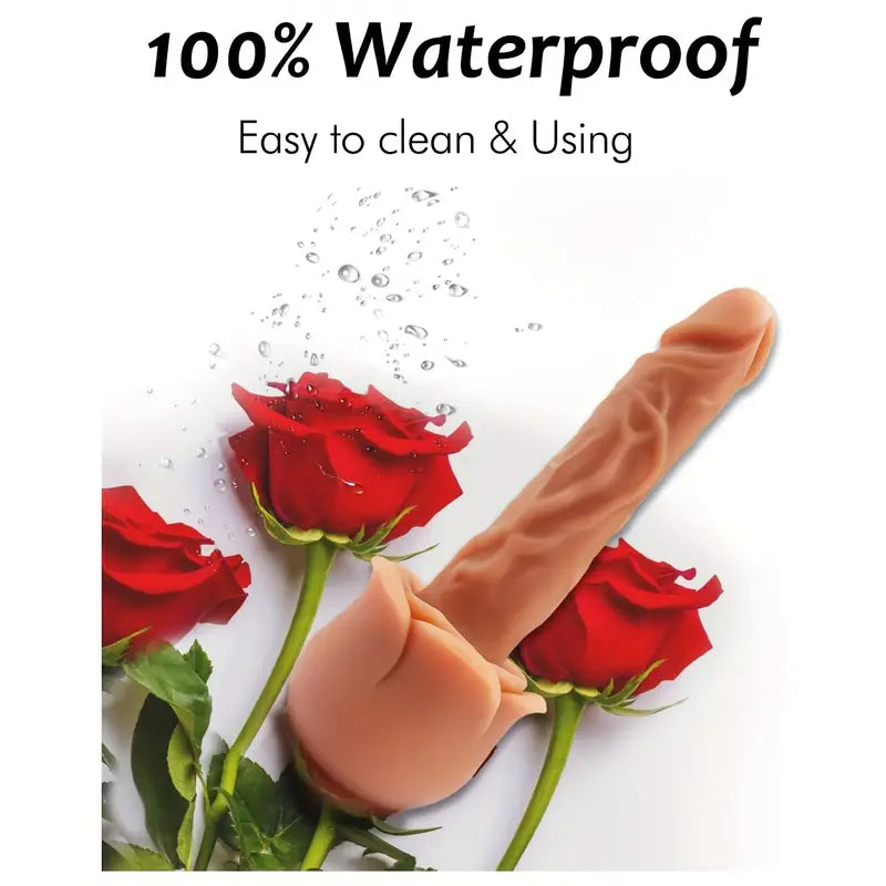 9.44 inch Rose Toy Dildo Body Safe Lifelike Suction Cup Big Dildo The Rose Toys
