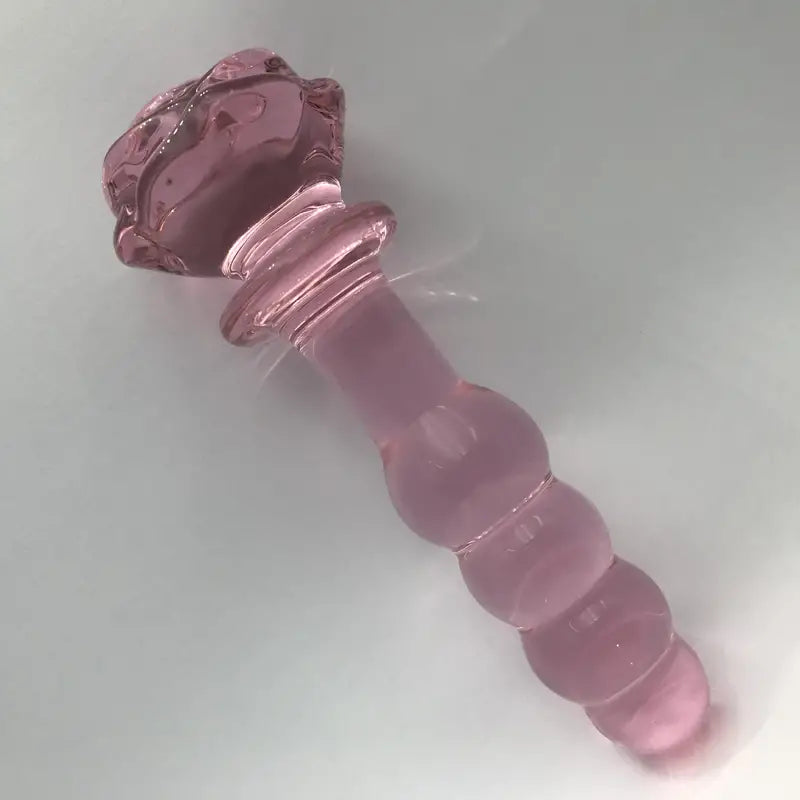 Gradual Head Crystal Glass 4-bead Anal Plug Dildo Rose Sex Toy The Rose Toys Gradual Head Crystal Glass 4-bead Anal Plug Dildo Rose Sex Toy The Rose Toys