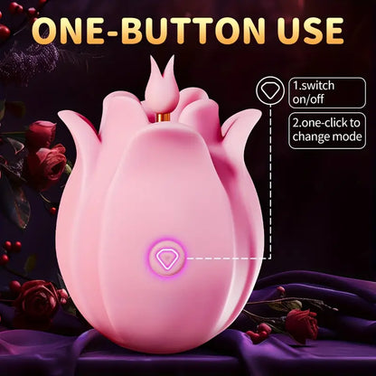 Rose Tongue Licking Vibration Sex Toy For Women Sex Love Orgasm The Rose Toys