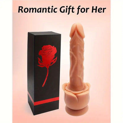 9.44 inch Rose Toy Dildo Body Safe Lifelike Suction Cup Big Dildo The Rose Toys