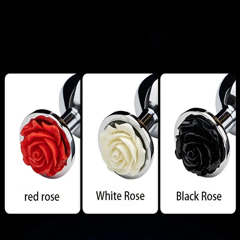 Unisex Stainless Steel Rose Anal Plug Sex Toy For Stimulation Massage The Rose Toys