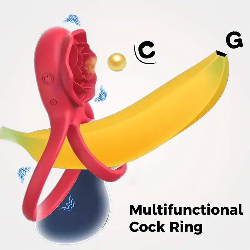 Rose Flower Lock Ejaculation Dual Cock Ring Remote Rose Vibrator The Rose Toys