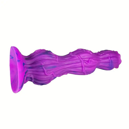 Soft Silicone Flower Rose Dragon Dual Knots Monster Dog Female Dildo The Rose Toys