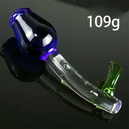 Handheld Glass Clear Rosebud Anal Plug Rose Adult Sex Toy For Pleasure The Rose Toys