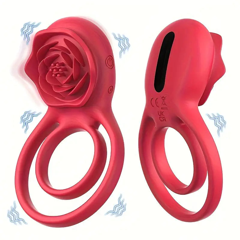 Rose Flower Lock Ejaculation Dual Cock Ring Remote Rose Vibrator The Rose Toys Rose Flower Lock Ejaculation Dual Cock Ring Remote Rose Vibrator The Rose Toys