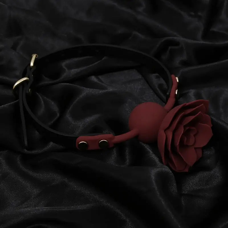 Rose Silicone Oral Ball Flower-shaped Oral Plug Sex Toy For Sex Love The Rose Toys