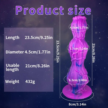 Soft Silicone Flower Rose Dragon Dual Knots Monster Dog Female Dildo The Rose Toys