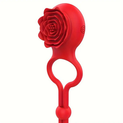 Adjustable Rose Prostate Vibrator Prostate Massage Cock Ring For Men The Rose Toys