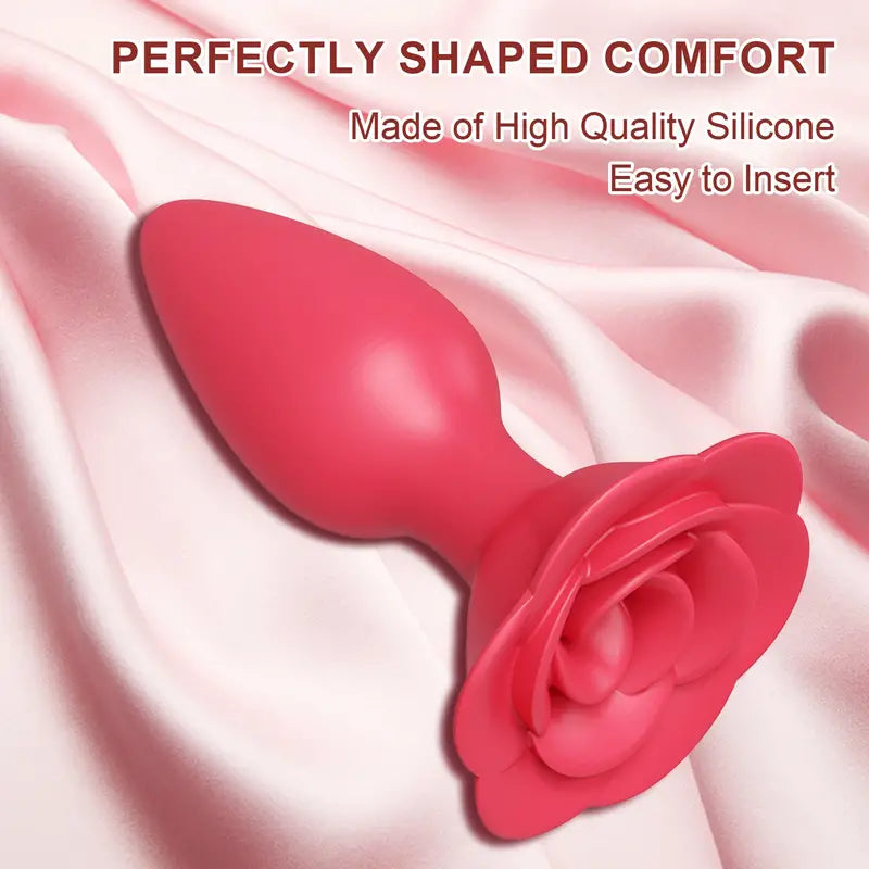 Rose Anal Plug Silicone Adult Sex Toy For Women Men Anus Orgasm The Rose Toys